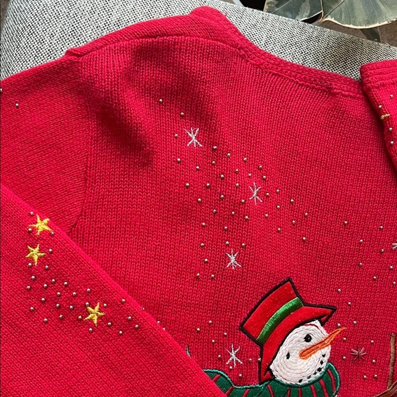 American Vintage Snowman Twilight Cardigan, with beaded detailing Size: XL - Picture 17 of 17